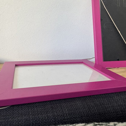 Set of 2 photo frames pink like new