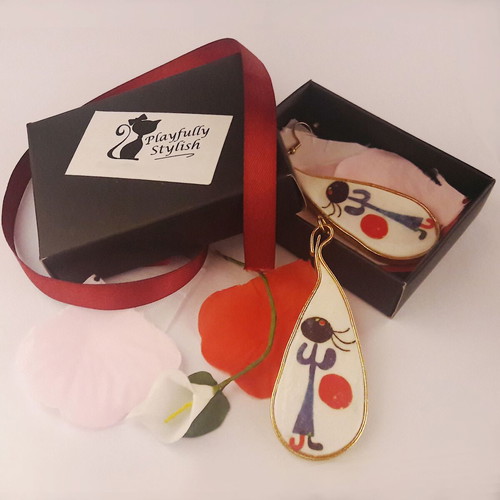 Joan Miró large earrings made to order with 1958 design