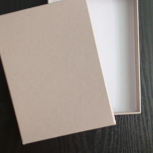 Paper gift box beige, dimensions 19H x 14W x 2.5D, new