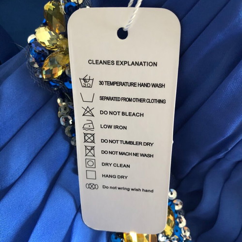 Formal long dress xl new, blue one-shoulder