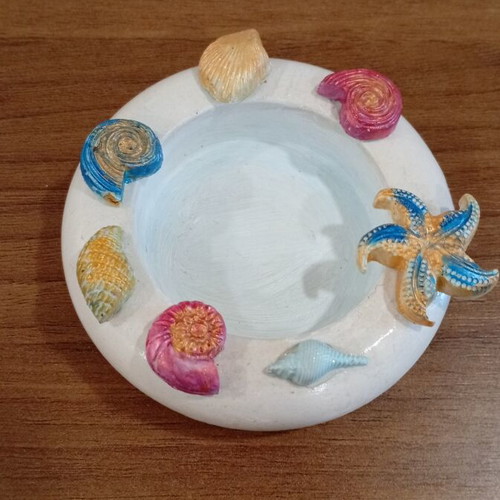 Handmade ceramic tealight holder, new