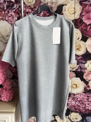 Blouse with rhinestones new gray, one size