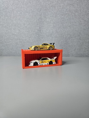 3D printed container display base for 1:64 models