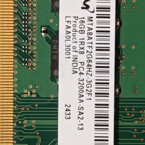 Crucial PC4 3200AA 16GB RAM like new for laptop