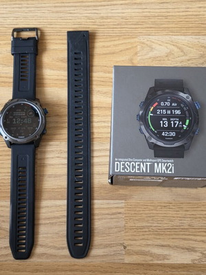 Garmin Descent mk2i Sapphire Titanium 51mm smartwatch, used, complete set