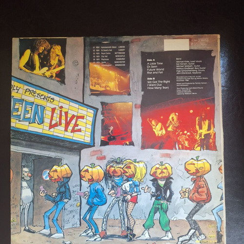 Helloween Live In The U.K. vinyl used, 1989 Greek first pressing