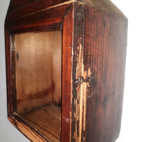 Wooden icon stand used with door, old style
