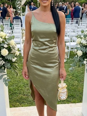 Asymmetric satin dress Marmalady like new, size L