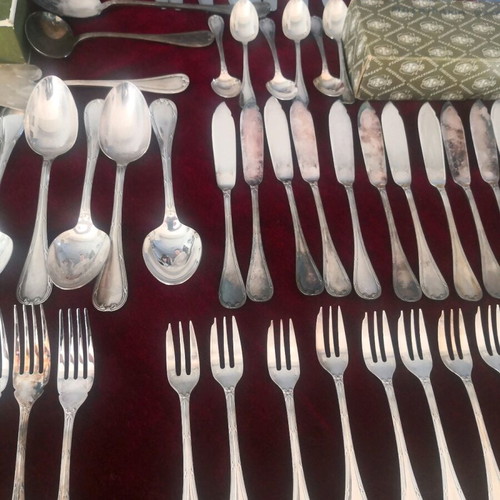 Silver-plated Service Christofle. Rubans Collection