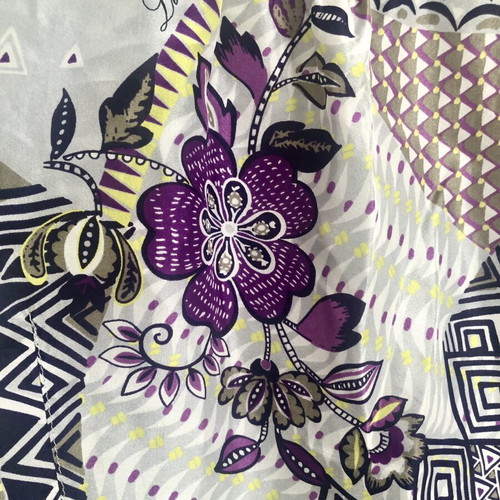Liu Jo Silk Shirt XS with Geometric Floral Print new