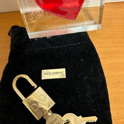 Dolce & Gabbana lock with keys new, gold color