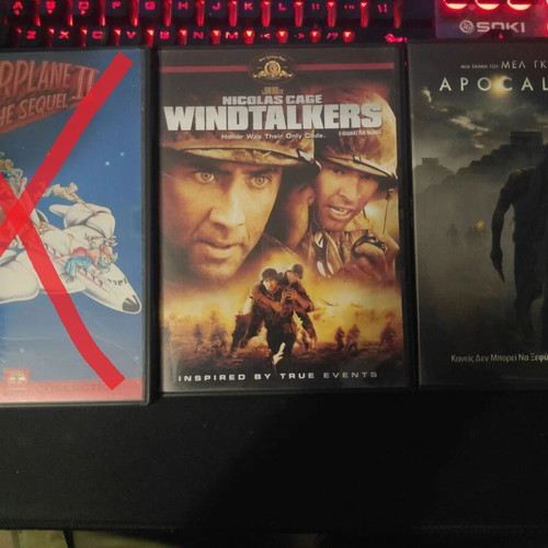 DVD movies used, pack with Windtalkers and Apocalypto