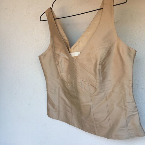 Silk top Creton beige size M L like new
