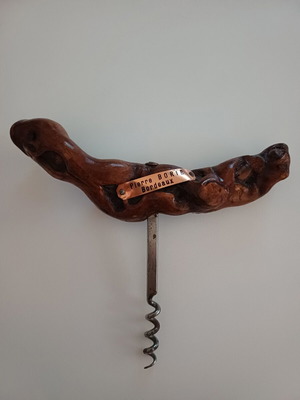 Vintage French Corkscrew from Pierre Borie Bordeaux, cep de vigne handle