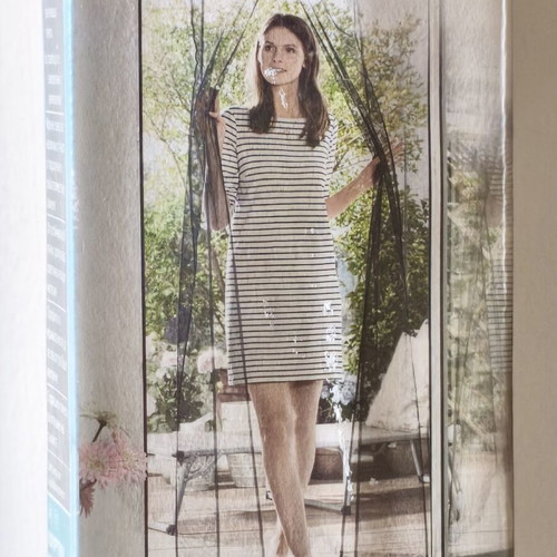 Door screen new with strips and adhesive base