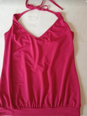 Bershka Pink Top M 38 10 like new, strapless with neck tie
