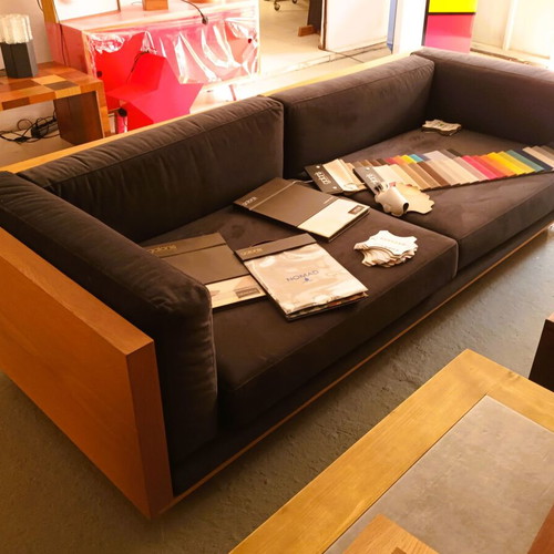 Custom Design Oak Sofa Pingpong Design Mid-Century Modern