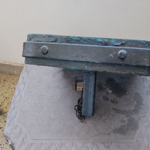 Retro metal element with technical or structural use from the 1970s