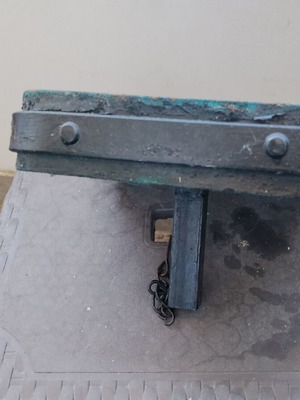 Retro metal element with technical or structural use from the 1970s