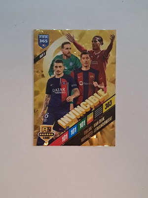Invincible X-Rare 2024 Oblak Van Dijk Verratti Lewandowski card like new