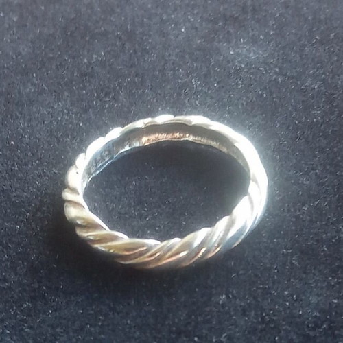 Ring in wedding band style silver 925 vintage size 47 like new
