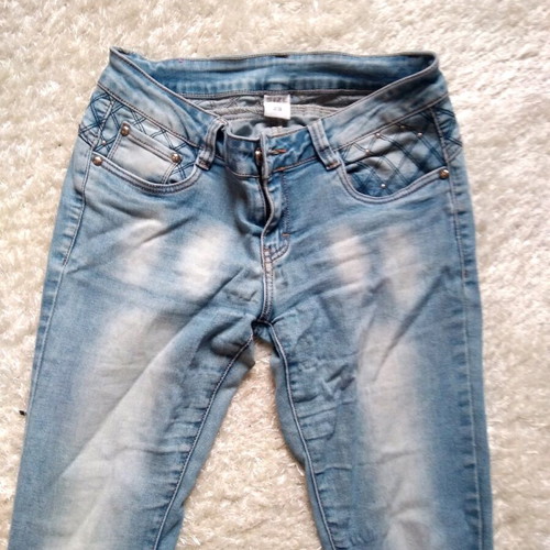 Women's stonewashed denim No29 used, elastic fitted style