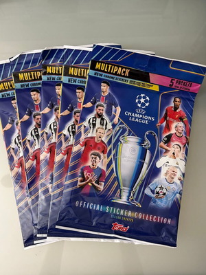 Topps UEFA Champions League 2024-2025 multipack αυτοκόλλητα, 5 πακέτα