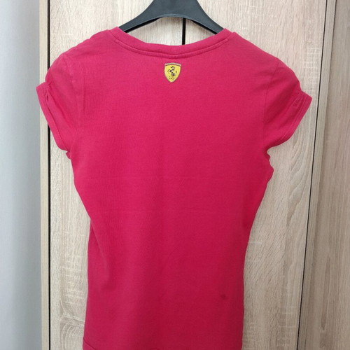 Puma Ferrari women's t-shirt used with crystals and round neckline