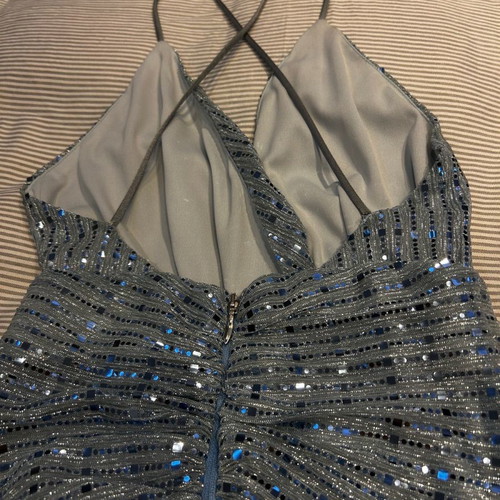 Mini dress with sequins used, light blue XS My T Wearables