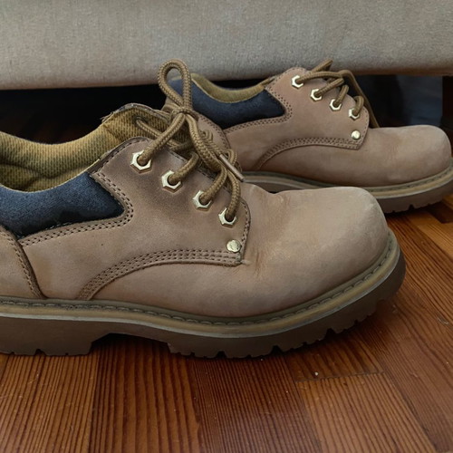 Frank Walker men's waterproof boots used, size 39, beige and yellow
