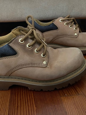 Frank Walker men's waterproof boots used, size 39, beige and yellow