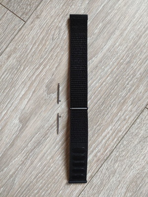 Watch Soft Nylon Strap 24mm New, Black