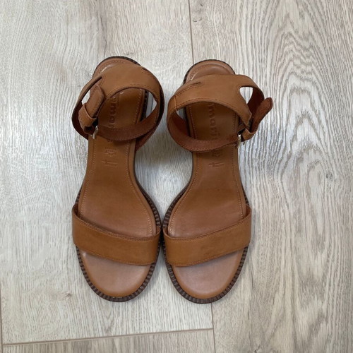 Tamaris summer sandals size 40 new, brown with ankle strap
