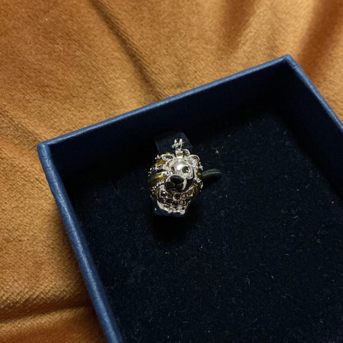 Swarovski lion charm like new, silver and gold