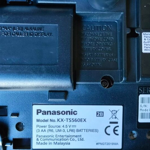 Panasonic KX-TS560EX home phone like new, black, with caller ID
