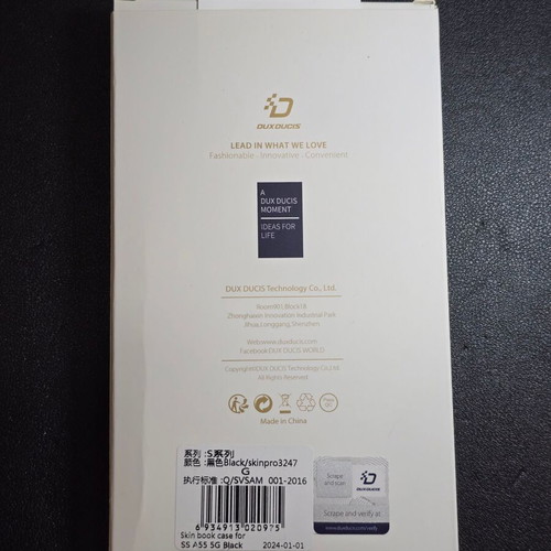 Dux Ducis Skin Pro Case for Samsung Galaxy A55 5G new, black flip case