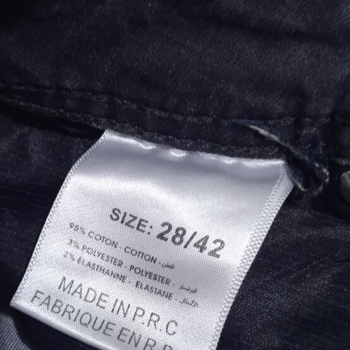 Men's denim bermuda shorts used, black, size W28