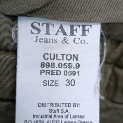 Staff men's slim line pants brown size 30 like new