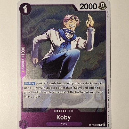 Koby One Piece Card Game OP16-064 Rare like new