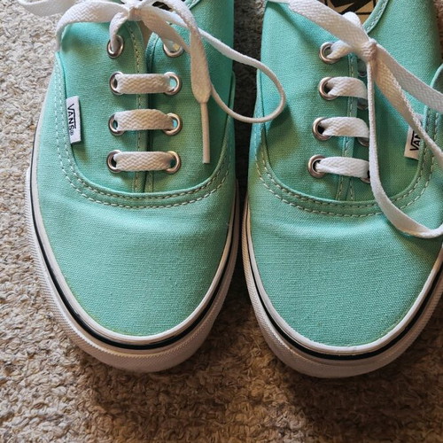 Vans women's canvas sneakers mint color like new, size 38