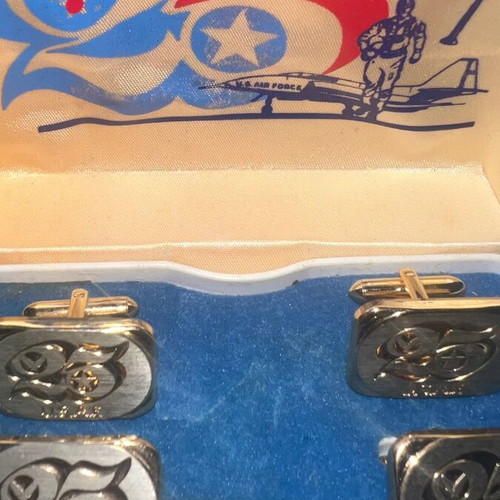USAF Air Force collectible new, case with 2 pairs of 25th anniversary cufflinks