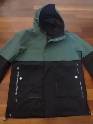Shein men's jacket with hood Medium khaki and black like new