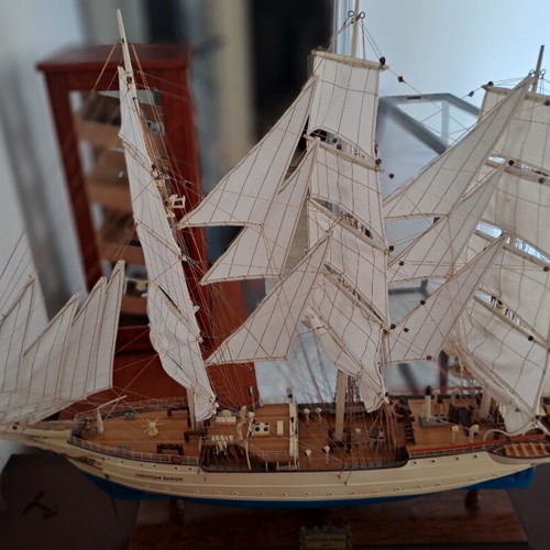 Handmade wooden ship Christian Radich like new