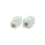 Πρίζα Jack RJ45 CAT6A UTP Keystone, πακέτο 25, λευκή