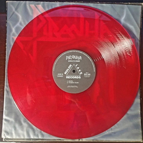 Piranha World’s Grave 12” red vinyl 1992 Molon Labe Records