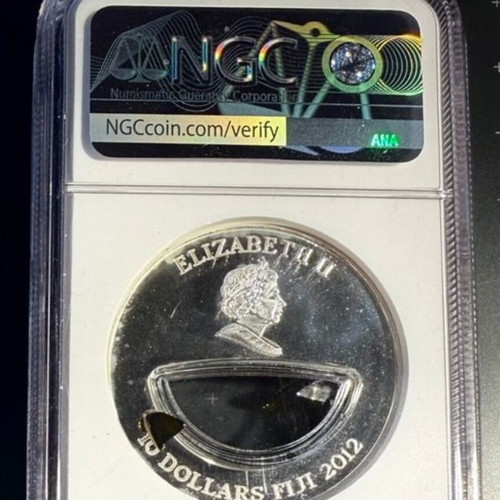 Fiji 10 Dollars 2012 Brenham Meteorite Silver Coin NGC PF67