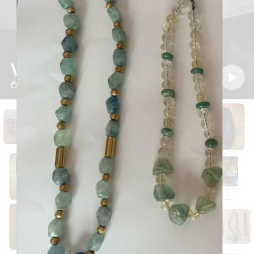 Necklace with semi-precious stones used, multicolor
