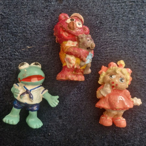 Muppet Show figures used vintage PVC set with Kermit Miss Piggy Fozzie