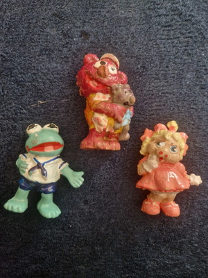 Muppet Show figures used vintage PVC set with Kermit Miss Piggy Fozzie