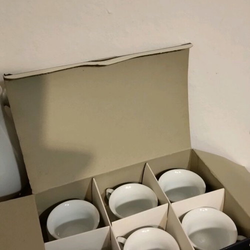 White porcelain coffee set like new without wear